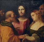 Palma il Vecchio Christ and the Adulteress oil painting reproduction